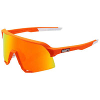 Gafas 100% S3 Soft Tact Naranja Neon Lente Hiper Rojo Espejo