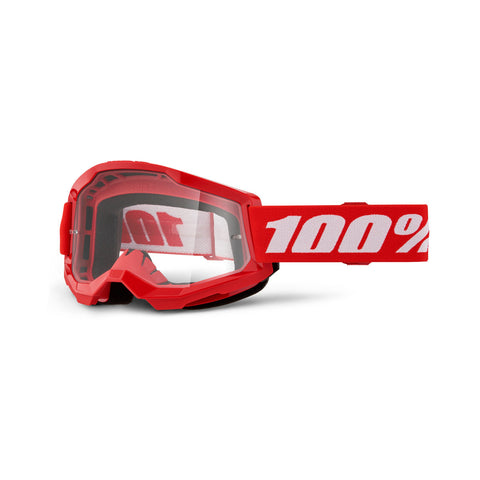 Goggle 100% Strata 2 Roja Lente Clear Niño