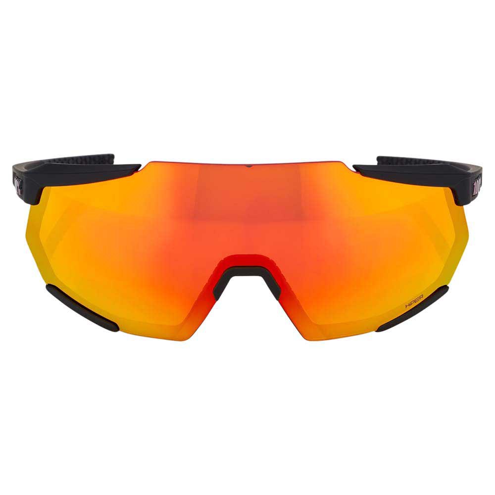 GAFAS 100% RACETRAP SOFT TACT NEGRA LENTE HIPER ROJO ESPEJO