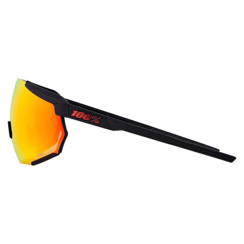 GAFAS 100% RACETRAP SOFT TACT NEGRA LENTE HIPER ROJO ESPEJO