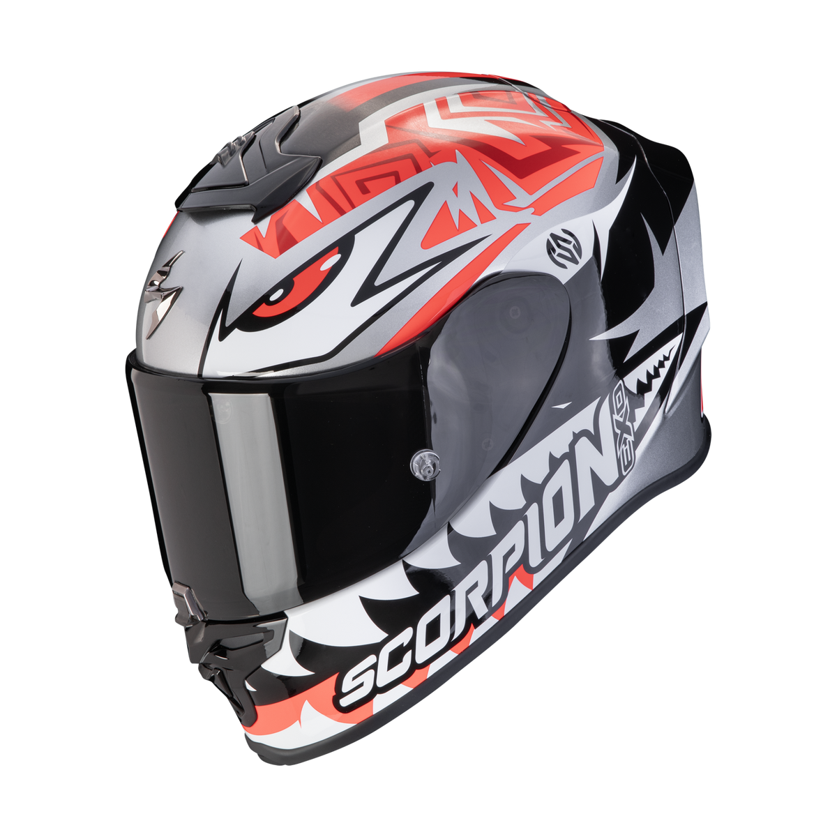 Casco Scorpion EXO-R1 Evo Air Zaccon Silver/Negro/Rojo