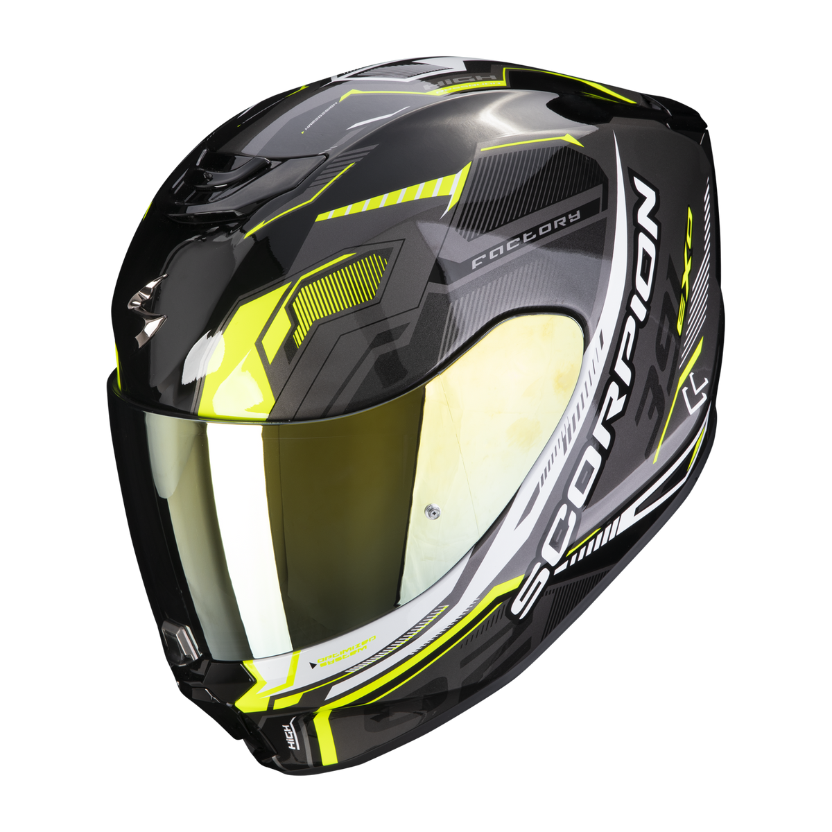 Casco Scorpion EXO-391 Haunt Negro/Silver/Neon