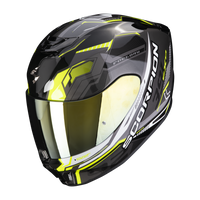 Casco Scorpion EXO-391 Haunt Negro/Silver/Neon