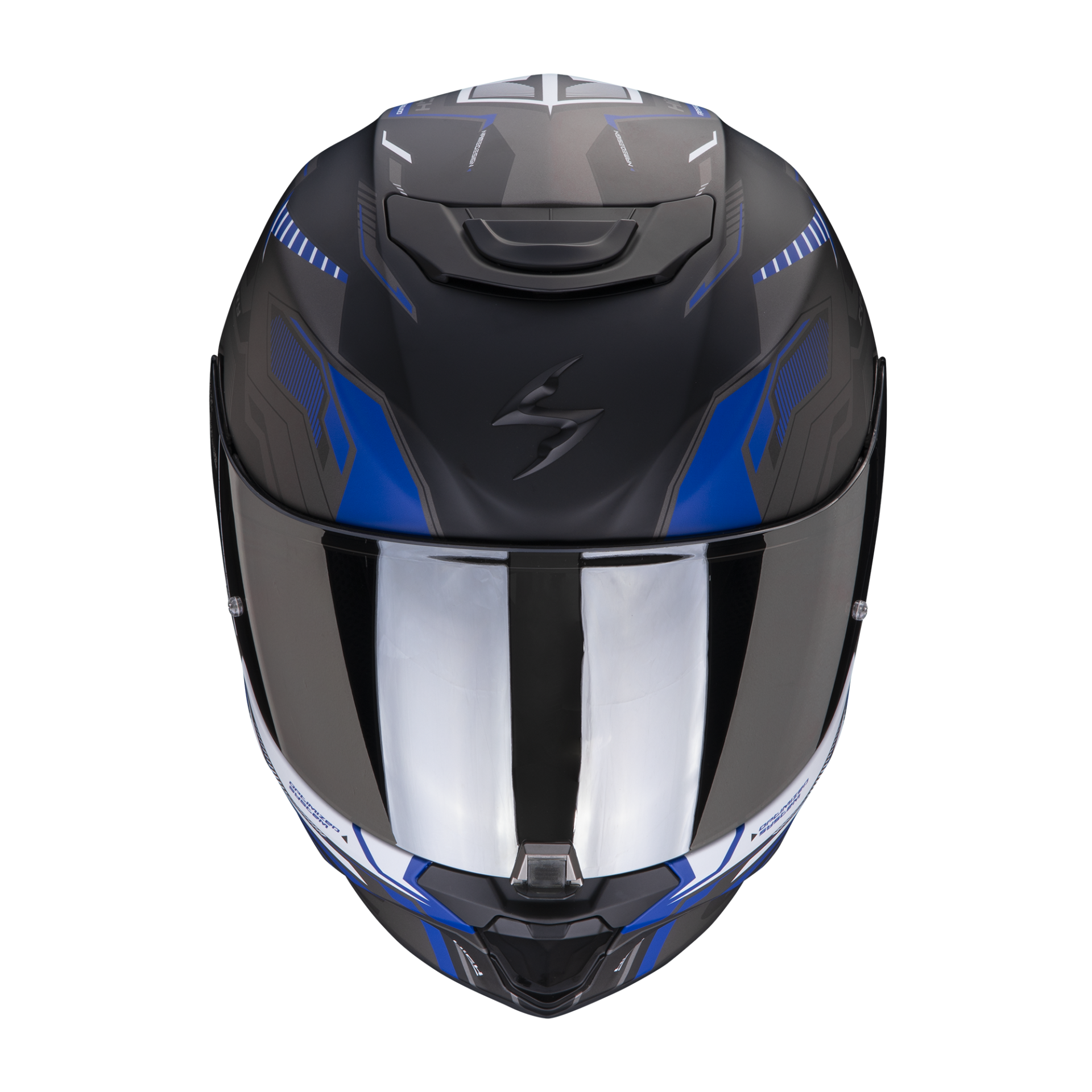 Casco Scorpion EXO-391 Haunt Mate Negro/Silver/Azul