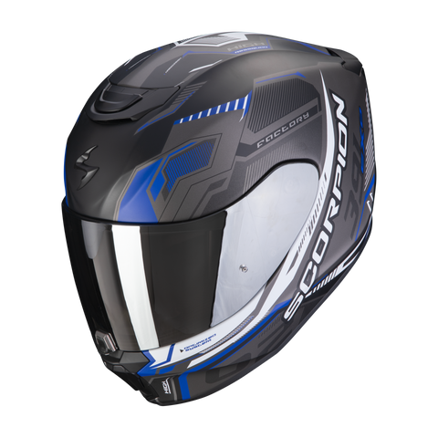 Casco Scorpion EXO-391 Haunt Mate Negro/Silver/Azul