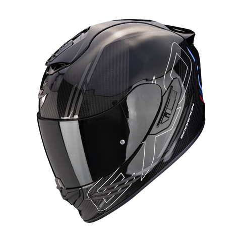 Casco Scorpion EXO-1400 Evo II Reika Negro/Silver/Azul