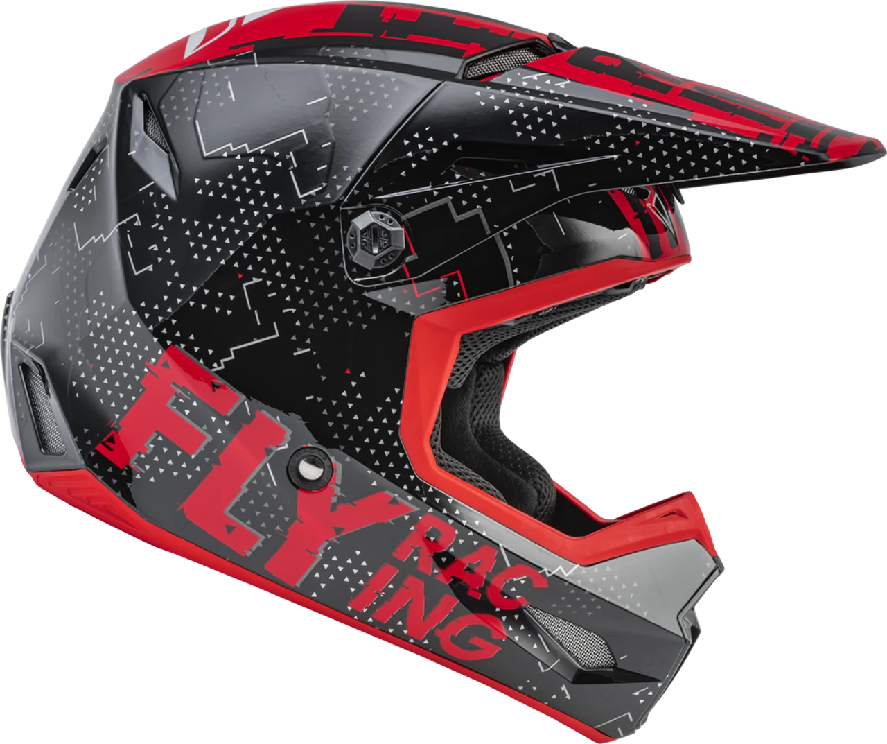 Casco Fly Kinetic Scan Negro rojo Niño