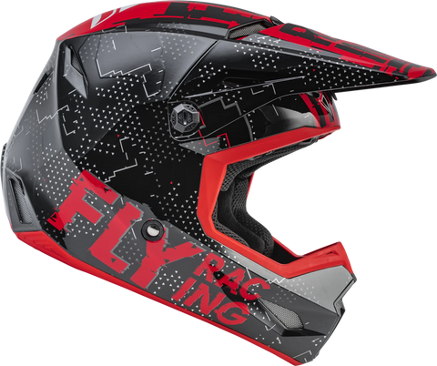 Casco Fly Kinetic Scan Negro rojo Niño