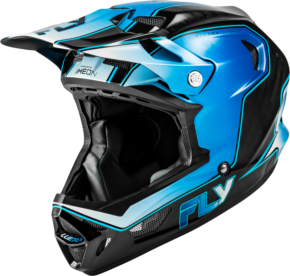 Casco Fly Werx-R Flow Carbon Negro/Azul/Blanco Niño