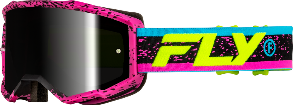 Goggle Fly Zone Rosa/Negro/Hi Vis Lente Humo Espejo