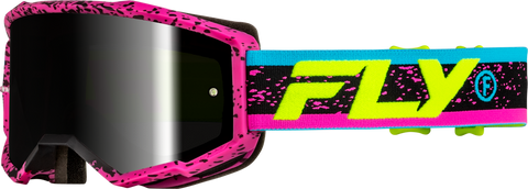 Goggle Fly Zone Rosa/Negro/Hi Vis Lente Humo Espejo
