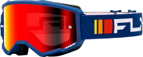 Goggle Fly Zone Navy/Blanco Lente Rojo Espejo