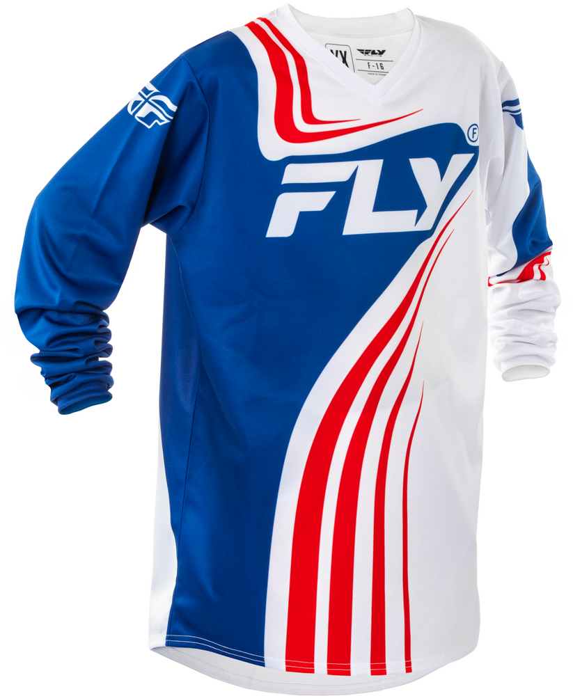 Jersey Fly F-16 Rojo Blanco Azul 2025 Niño