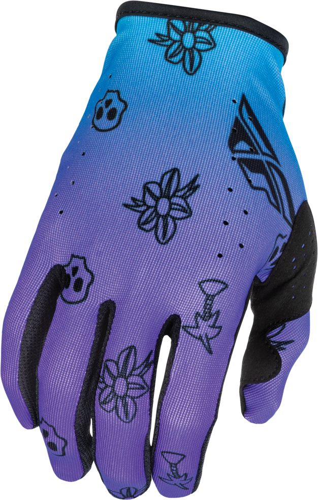 Guantes Fly Lite Outline Purpura/Azul/Negro Niño