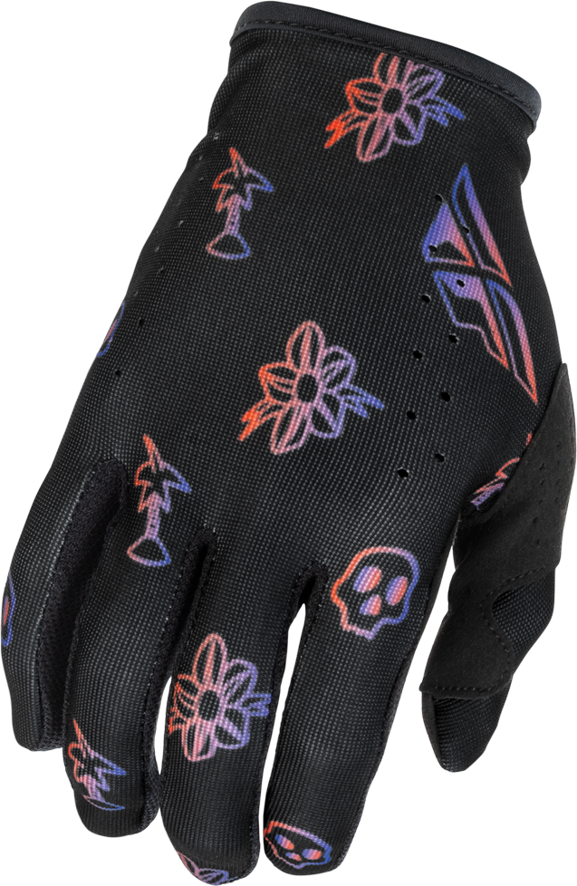 Guantes Fly Lite Outline Negro/Rojo/Purpura Niño