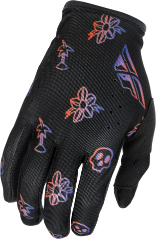 Guantes Fly Lite Outline Negro/Rojo/Purpura Niño