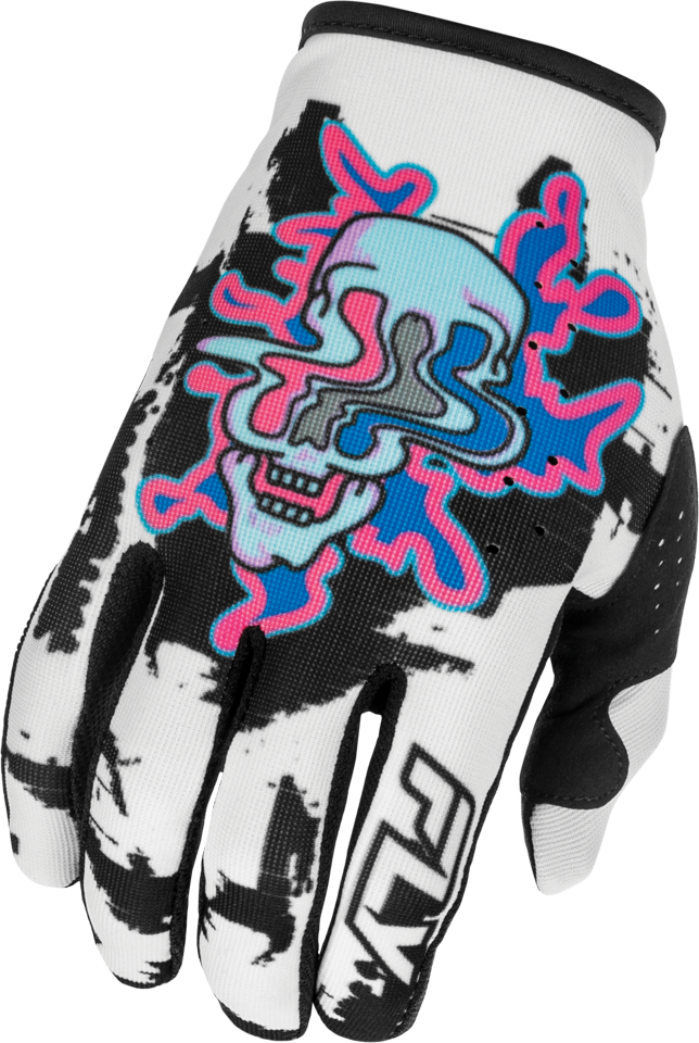 Guantes Fly Lite Warp Blanco/Azul/Rosado Niño