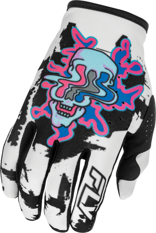 Guantes Fly Lite Warp Blanco/Azul/Rosado Niño