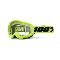 Goggle 100%  Strata 2 Amarillo Neon Lente Clear Niño