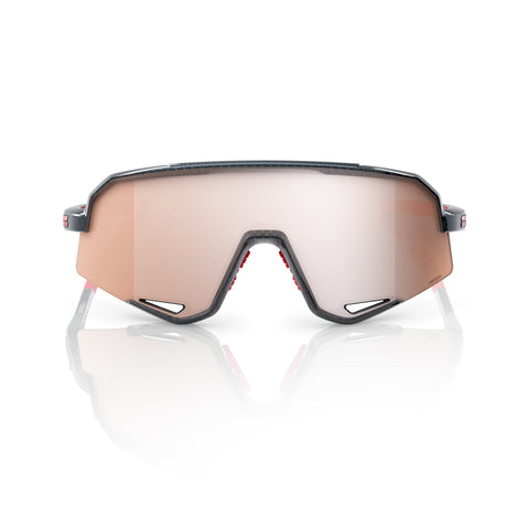 Gafas 100% Slendale  Carbon Fiber Brillante Lente Hiper Crimson Silver Espejo