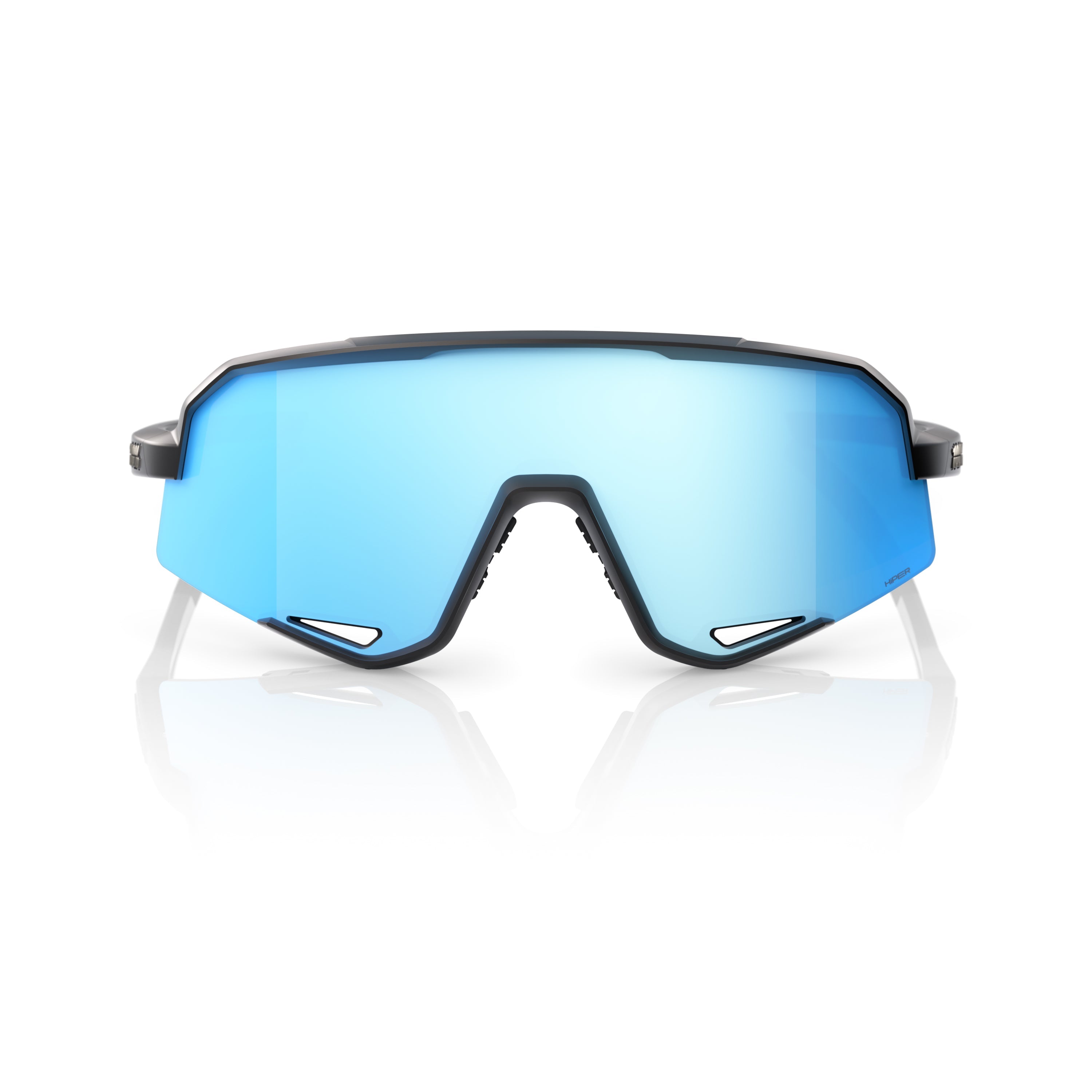 Gafas 100% Slendale Mate Negra Lente Hiper Azul Espejo