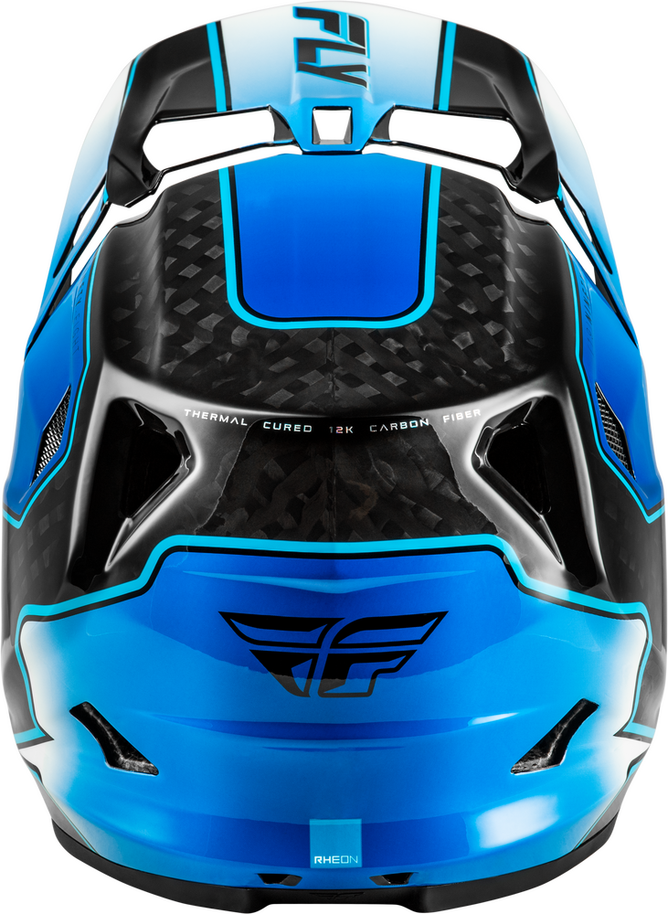 Casco Fly Werx-R Flow Carbon Negro/Azul/Blanco Niño