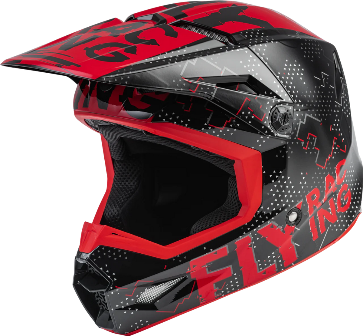 Casco Fly Kinetic Scan Negro rojo Niño