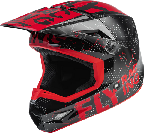 Casco Fly Kinetic Scan Negro rojo Niño