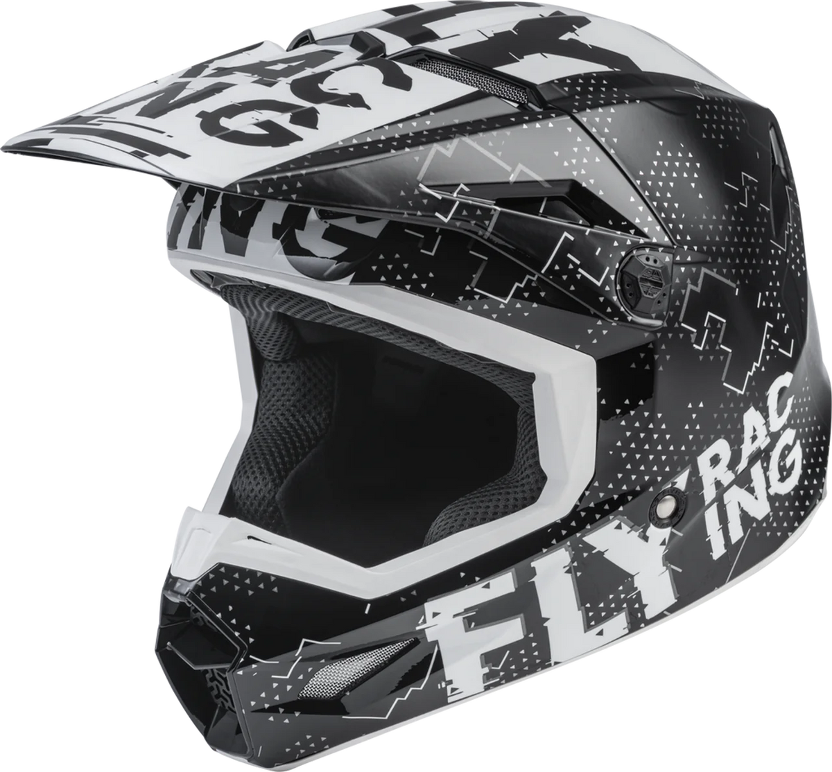 Casco Fly Kinetic Scan Negro Blanco Niño