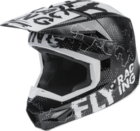 Casco Fly Kinetic Scan Negro Blanco Niño