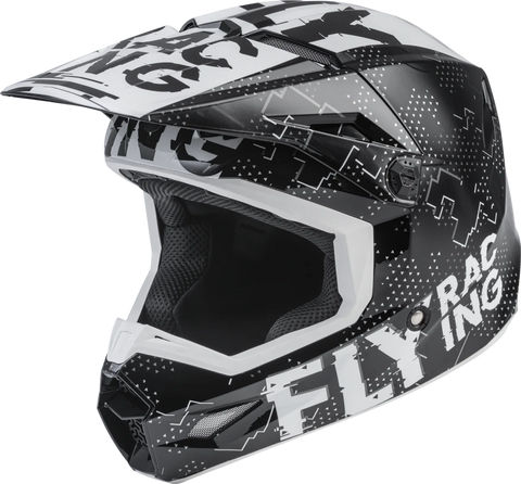 Casco Fly Kinetic Scan Negro Blanco Niño