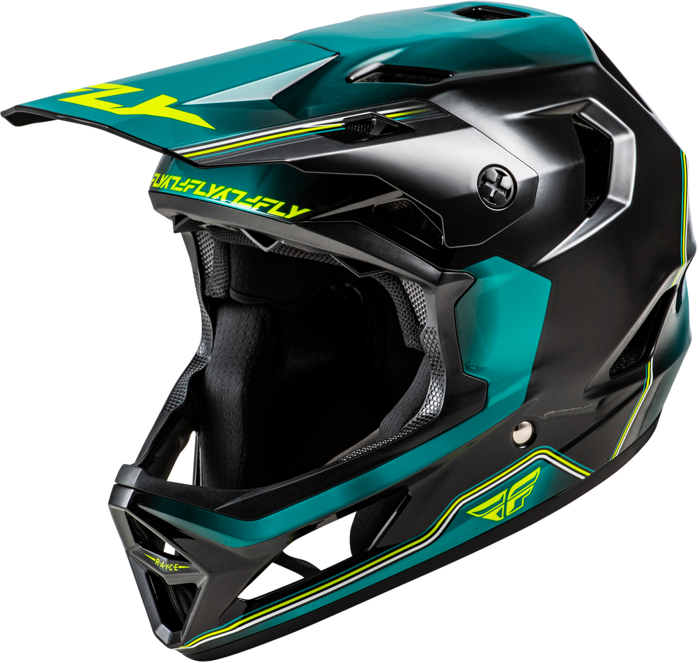 Casco Fly Rayce Repeat Negro/Teal/Hi Vis Niño