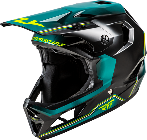 Casco Fly Rayce Repeat Negro/Teal/Hi Vis Niño