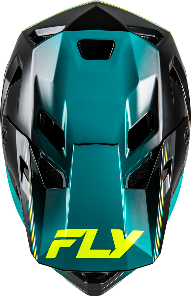 Casco Fly Rayce Repeat Negro/Teal/Hi Vis Niño