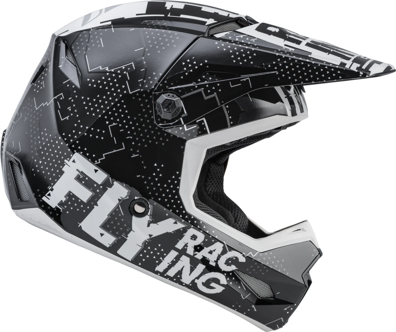 Casco Fly Kinetic Scan Negro Blanco Niño