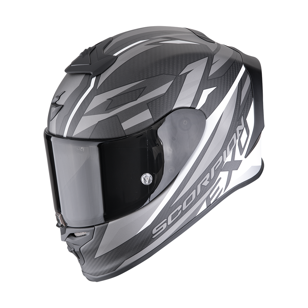 Casco Scorpion EXO-R1 Evo Carbon Air Runner Negro Mate/Blanco