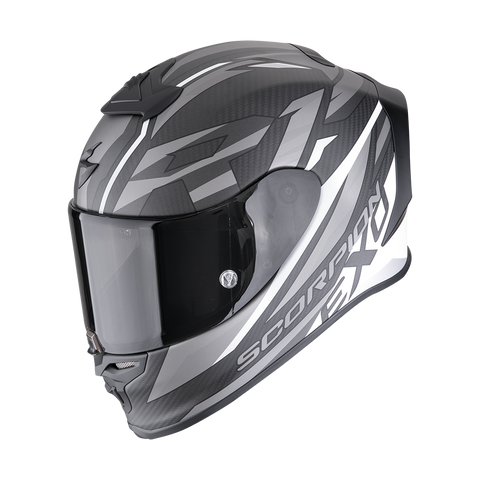Casco Scorpion EXO-R1 Evo Carbon Air Runner Negro Mate/Blanco