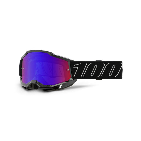 Goggle 100% Accuri 2 Blackline Lente Rojo Azul Espejo