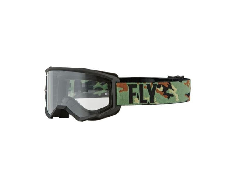 Goggle Fly Focus Verde Camo/Negro Lente Clear Niño