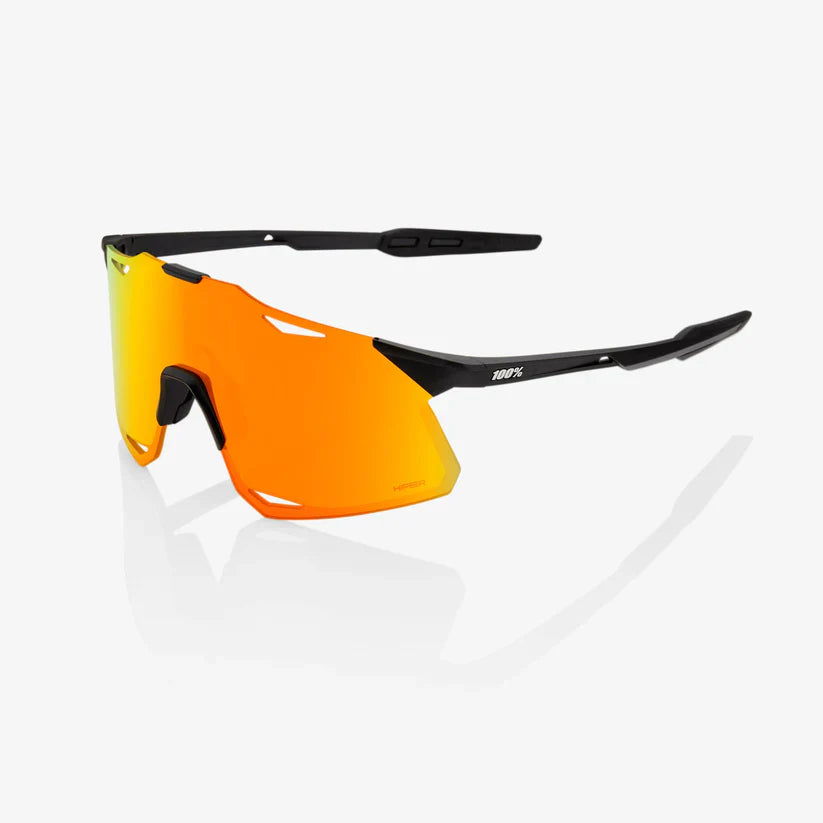 Gafas 100% Hypercraft Mate Negra Lente Hiper Rojo Espejo