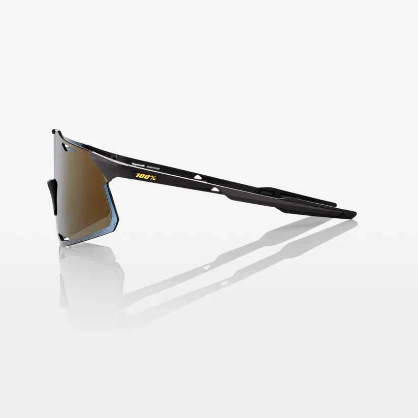 Gafas 100% Hypercraft Mate Negra Soft Lente Dorado Espejo