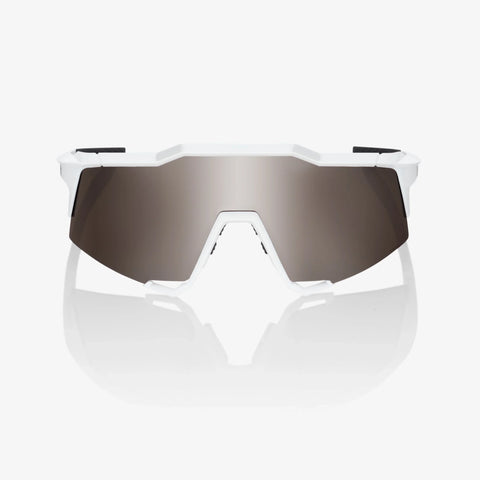 Gafas 100% Speedcraft Mate Blanca Lente Hiper Silver Espejo