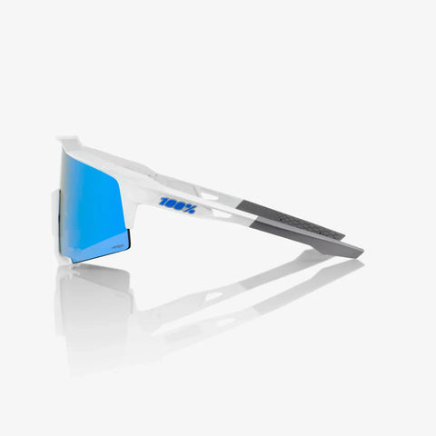 Gafas 100% Speedcraft Mate Blanca Lente Hiper Azul Espejo