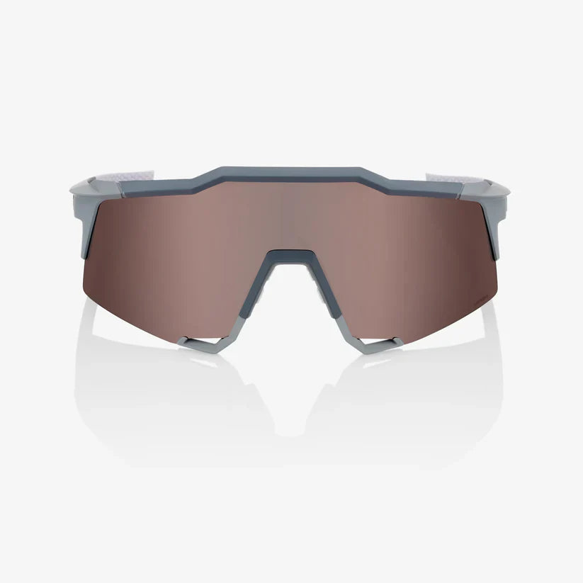 Gafas 100% Speedcraft Soft Tact Gris Stone Lente Hiper Crimson Silver Espejo