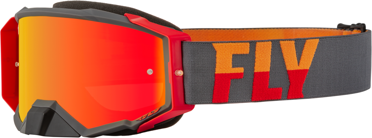 Goggle Fly Zone Pro Gris/Roja Lente Rojo Amber Espejo