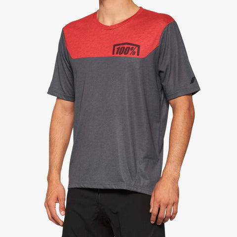 Jersey 100% Airmatic Charcoal/Rojo