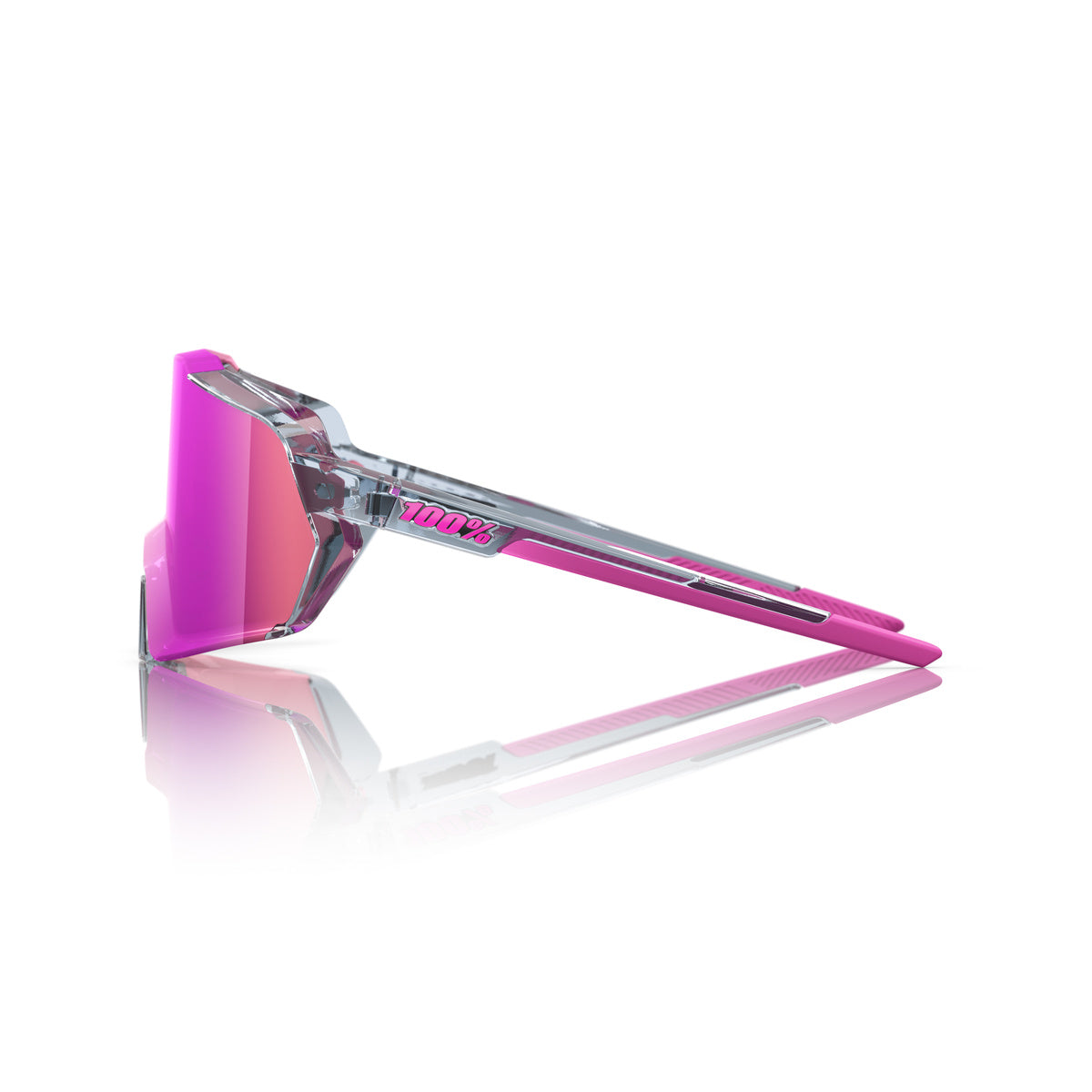 Gafas 100% Korbin Gris Traslucido Lente Purpura Espejo