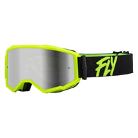 Goggle Fly Zone Negro/Hi Vis Lente Silver Humo Espejo