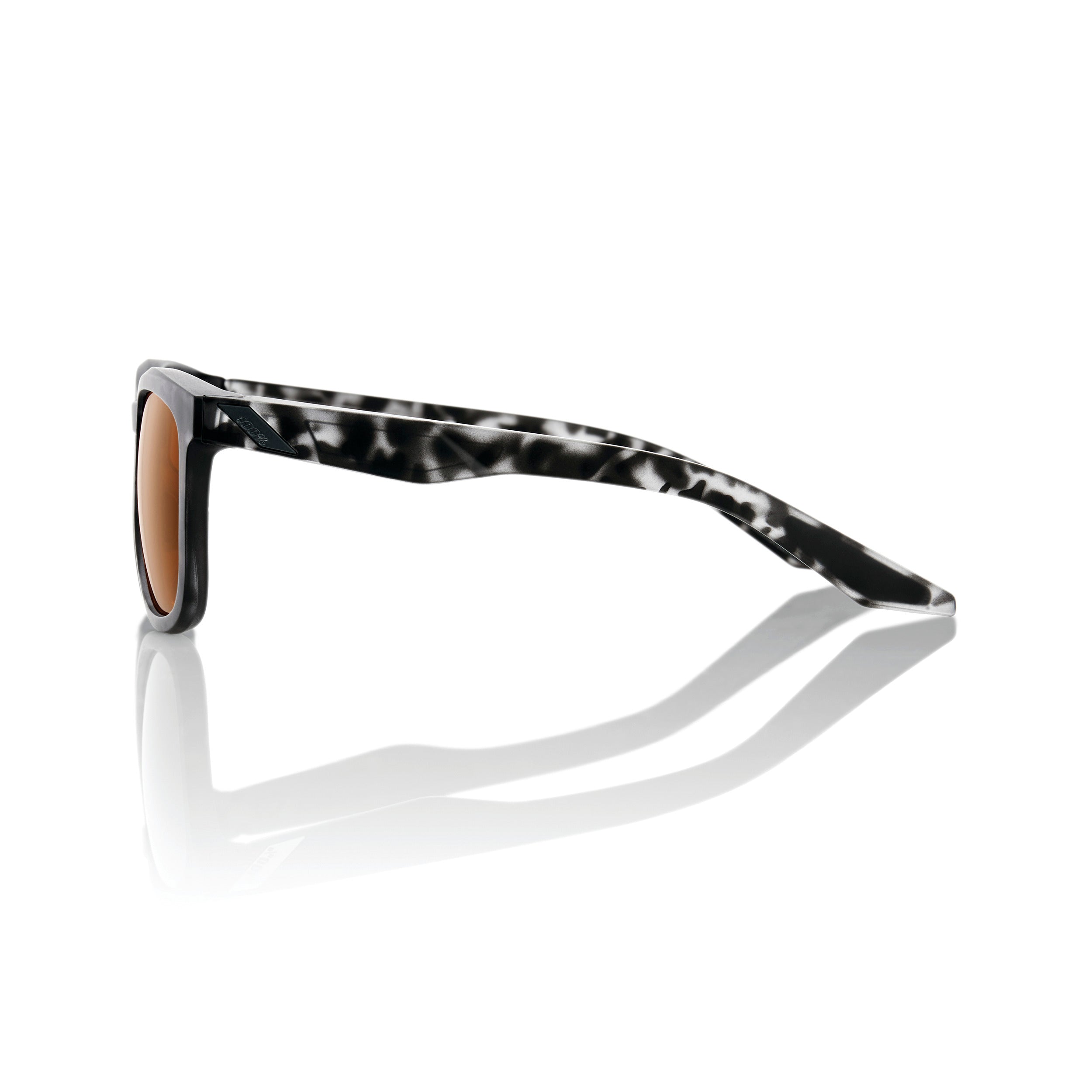 Gafas 100% Hudson Negro Mate Havana Lente bronce