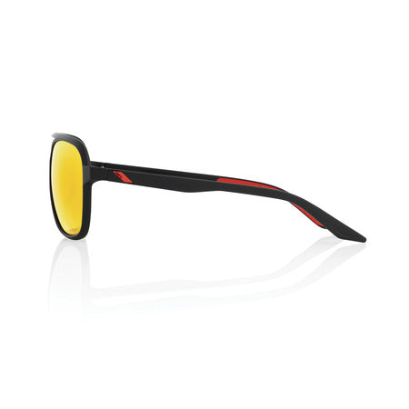 Gafas 100% Kasia Soft Tact Negro Lente Hiper Rojo Espejo